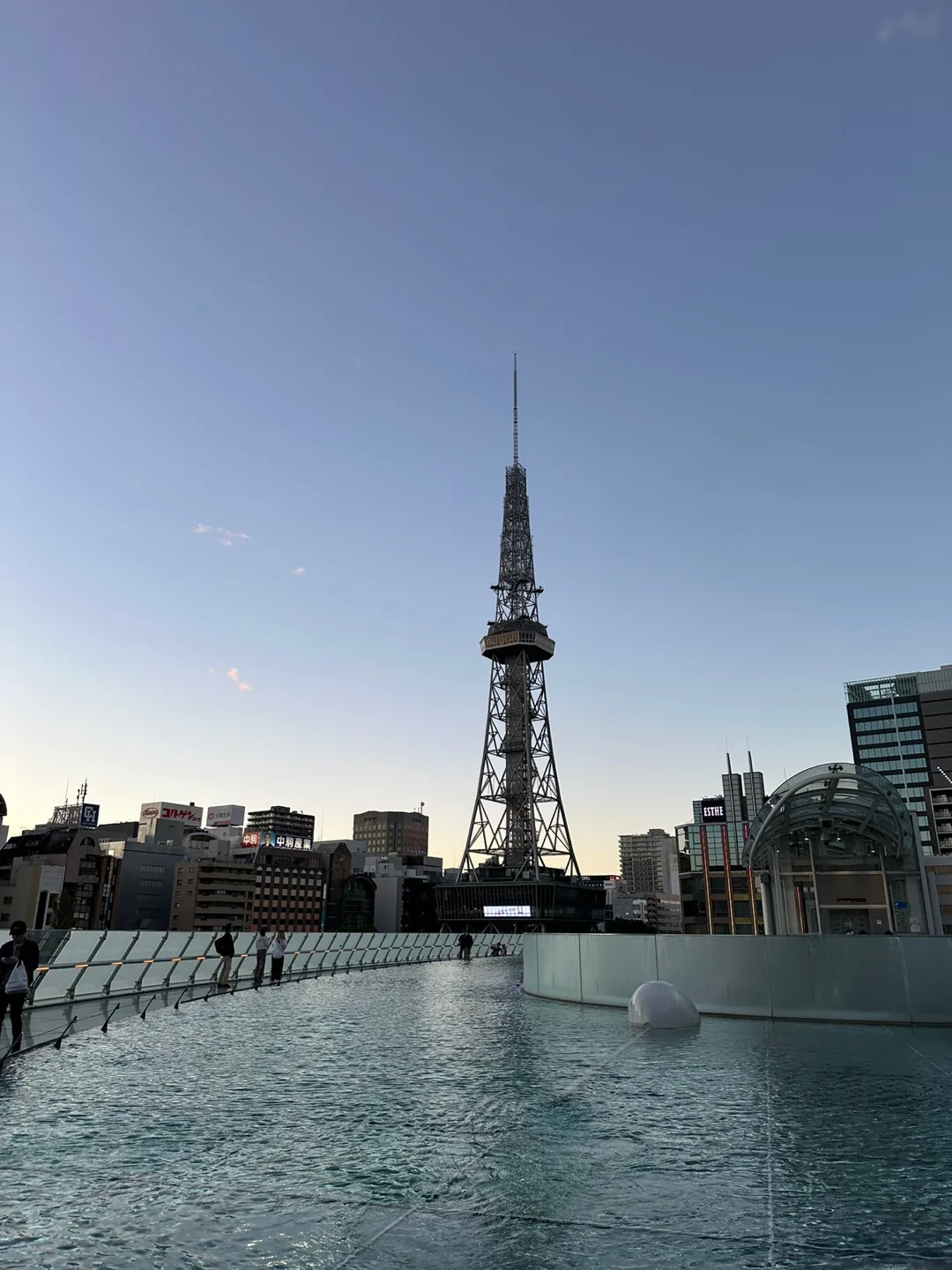 Chubu Electric Power MIRAI Tower evening lights Nagoya