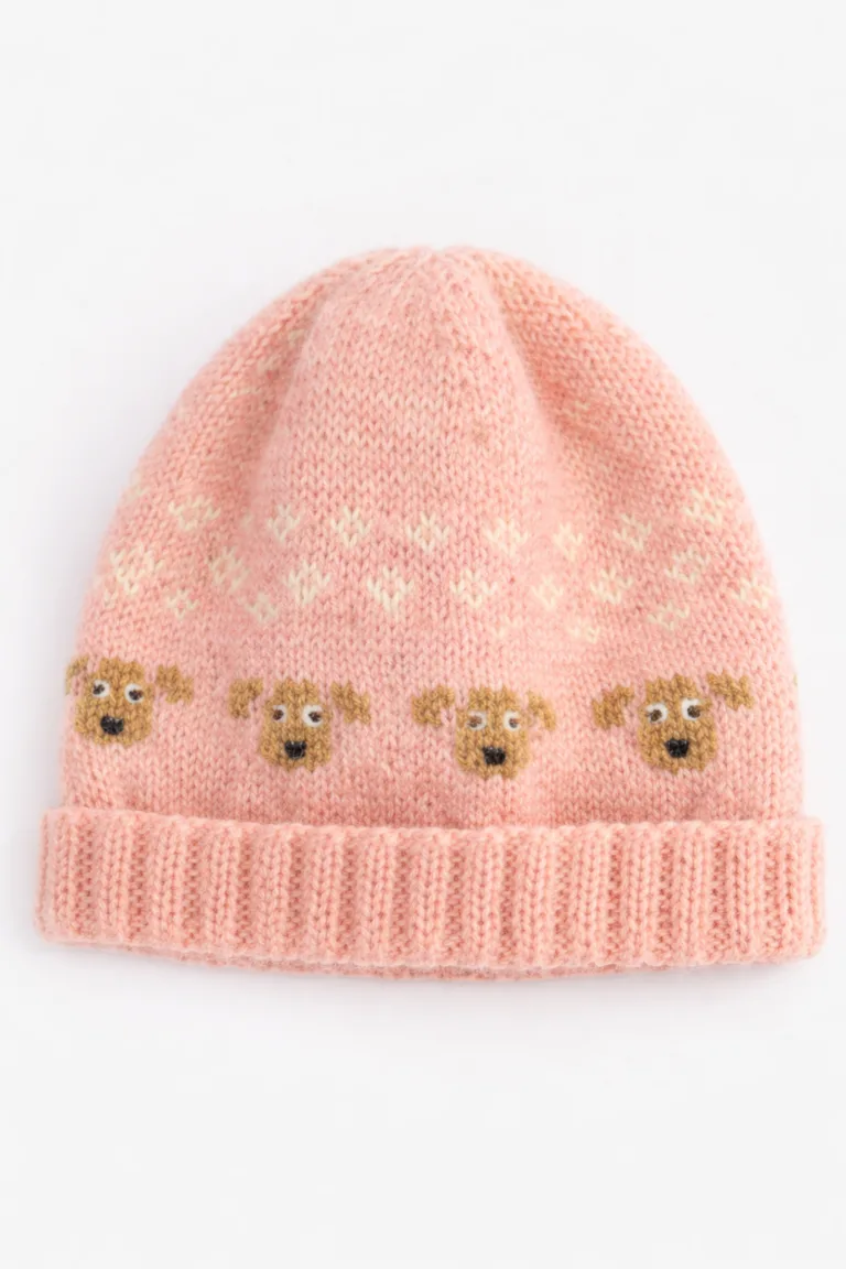 A Cute Korean Winter Hat I Knitted for My Kid, with Knitting for Olive Poppy Rose 🧶🌸